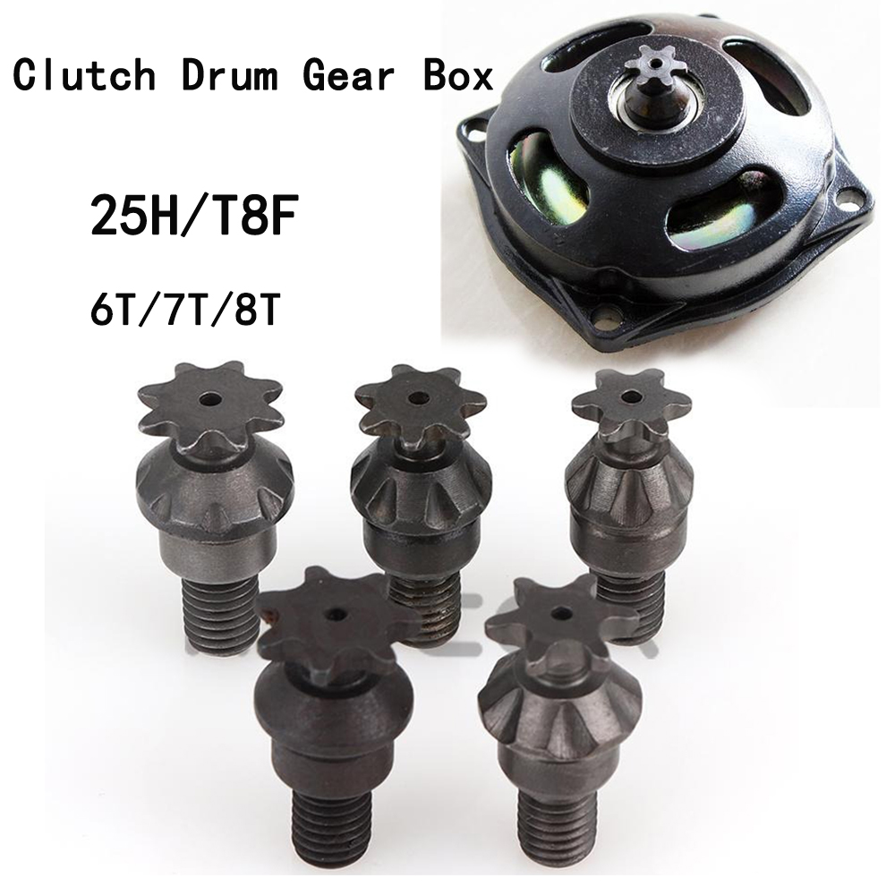 Sprocket Chain - 25H T8F 6/7/8 ฟันกลองกลองเกียร์เฟืองโซ่เฟืองสําหรับ 47cc 49cc