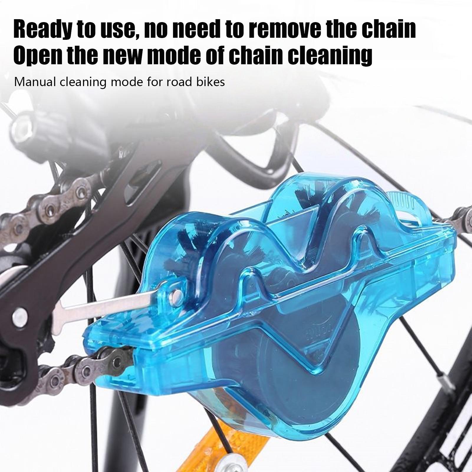 Bicycle Chain - ชุดแปรงทำความสะอาดโซ่จักรยาน เครื่องล้างโซ่แบบพกพา อุปกรณ์บำรุงรักษาสำหรับจักรยานเสือหมอบ จักรยานเสือภูเขา จักรยานฟิตเนส และการเดินทาง
