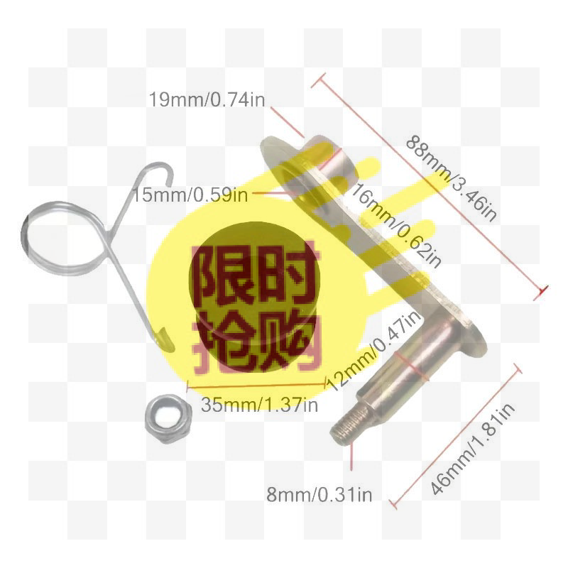 Roller Chain - ชุดลูกล้อปรับความตึงโซ่พร้อมสปริง รоллер สไลเดอร์ ไกด์ สำหรับมินิไบค์ รถมอเตอร์ไซค์วิบาก