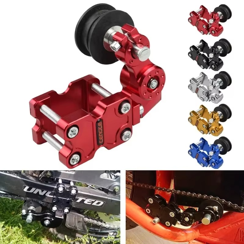 Roller Chain - ตัวปรับความตึงโซ่ล้อรถจักรยานยนต์ ทำจากอลูมิเนียมอัลลอยด์ สำหรับปรับแต่งรถจักรยานยนต์ ปรับความตึงโซ่อัตโนมัติ