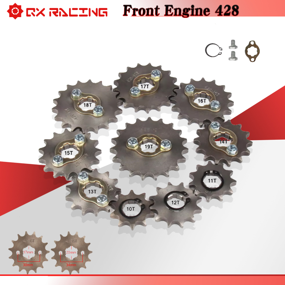 17 20 มม.10 T-19 T ด้านหน้าเฟื - 428 Chain บทวิจารณ์และราคา
