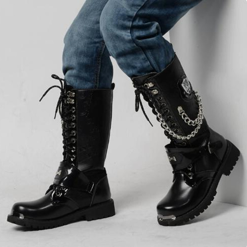 รองเท้าบูทมอเตอร์ไซค์ผู้ชายสุด - Steel Chain บทวิจารณ์และราคา
