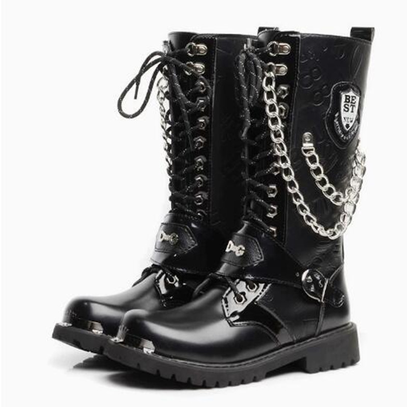 รองเท้าบูทมอเตอร์ไซค์ผู้ชายสุด - Steel Chain บทวิจารณ์และราคา
